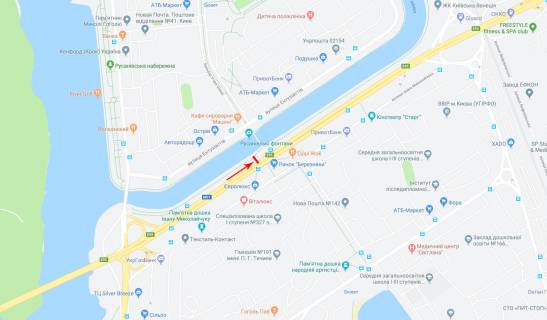 Скроллер B в Киеве, 3,14x2,3  Соборності пр-т (Возз'єднання) з центру, Mc Donalds, в напрямку Дарницької площі - 231754 схема