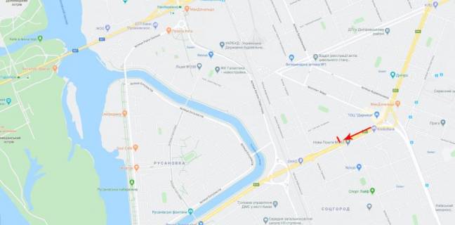 Billboard  in Kyiv, 3x6  50.4405126736, 30.6190428003, scheme