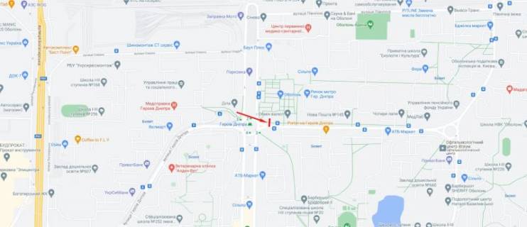 Билборд  в Киеве, 3x6  50.5227186148, 30.5002737756, схема