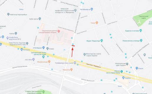 Видеоборд A в Киеве, 3,14x2,32  Чорновола вул. 41, рух в напрямку вул. Павлівська - 617884 схема