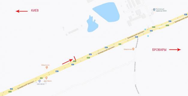 Бэклайт B в Киеве Броварський пр-т схема