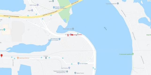 Видеоборд B в Киеве, 3x6  Набережно-Рибальська вул / Електриків вул.7, біля підземного переходу, рух в напрямку ТЦ "Блокбастер" - 617966 схема