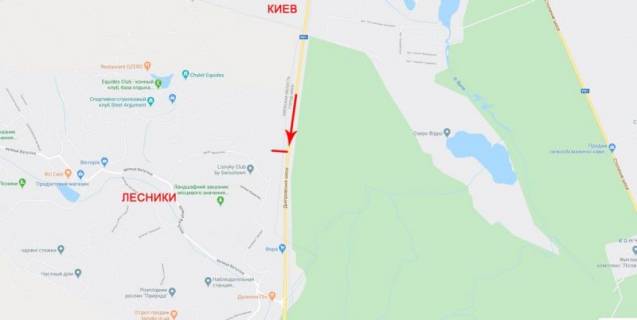 Билборд  в Киеве, 12x4  50.2981682200, 30.5332756800, Недалеко від м.Київ схема