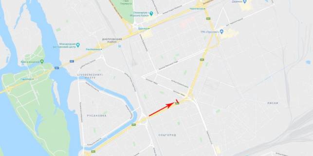 Билборд  в Киеве, 3x6  50.4417381873, 30.6231157595, схема