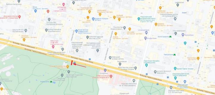 Сітіскролл B у Києві, 1,2x1,8  Шевченка бул. ст.м."Університет" схема