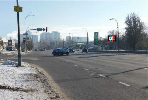 Видеоборд A в Киеве, 3,14x2,32  Дніпровська набережна/ вул. Здолбунівська - 664175 фото 1