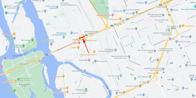 Нестандарт A в Киеве, 8x2  Митрополита Андрея Шептицького вул. (Луначарського)., біля Броварського пр-т, ст.м. "Лівобережна", від метро схема