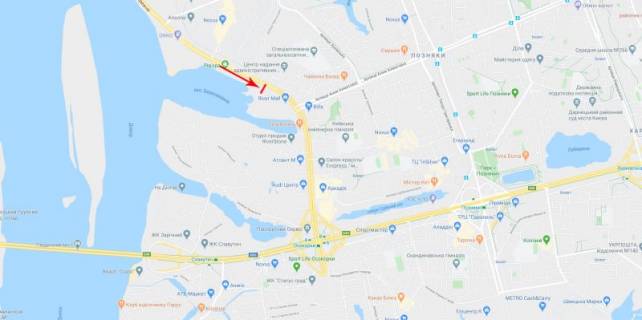 Билборд  в Киеве, 3,14x2,3  50.4065429800, 30.6101520600, схема