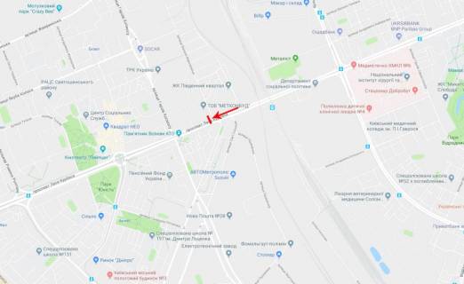 Билборд A в Киеве, 6x3  Курбаса Леся пр-т 2-Д схема