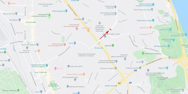 Ситилайт A в Киеве вул. Генерала Алмазова (Кутузова) . 4-А схема