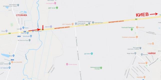 Билборд  в Киеве, 12x4  50.4473200900, 30.2366662800, Недалеко від м.Київ схема