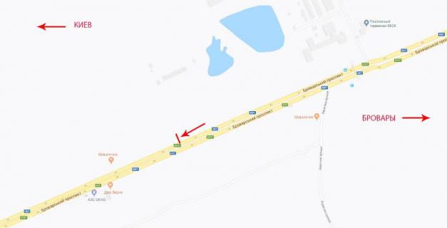 Бэклайт A в Киеве Броварський пр-т схема