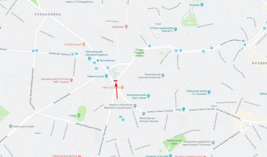 Prismatron, Prism A in Kyiv Sicovih Stril'civ st., bila Glibocic'kogo proizdu, pravoruc, z centru - 231726 scheme