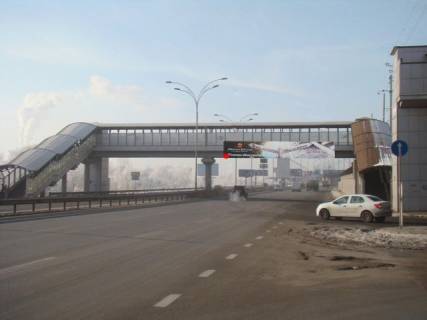 Нестандарт A в Киеве, 16x2  Дарницьке шосе, перехід біля ж/д станції "Лівий берег" ", 2,4 * 16 м, напрямок у центр фото 1