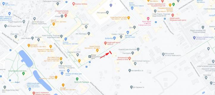 Билборд A в Киеве Юлії Здановської вул. (Ломоносова). 56 схема