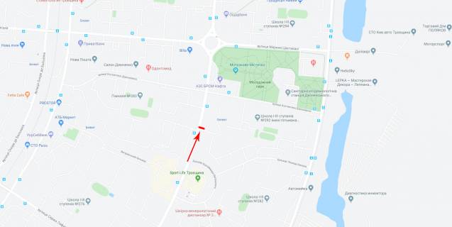 Билборд A в Киеве просп. Червоної Калини (Володимира Маяковського) 52, від просп. Романа Шухевича (Генерала Ватутіна) схема