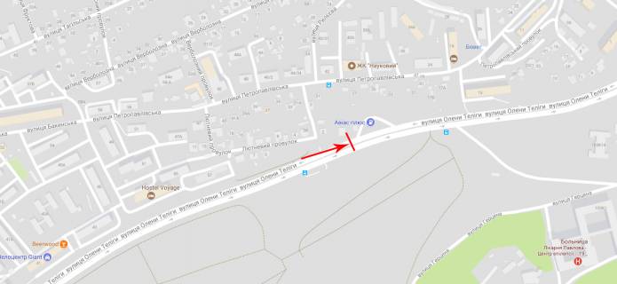Білборд, Бігборд (Борд)  B у Києві Теліги О. вул., В районі АЗС схема