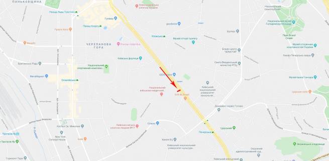 Ситилайт A в Киеве Лесі Українки бульв. 22 схема