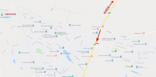 Билборд  в Киеве, 12x4  50.2771395300, 30.3437499500, Недалеко від м.Київ схема