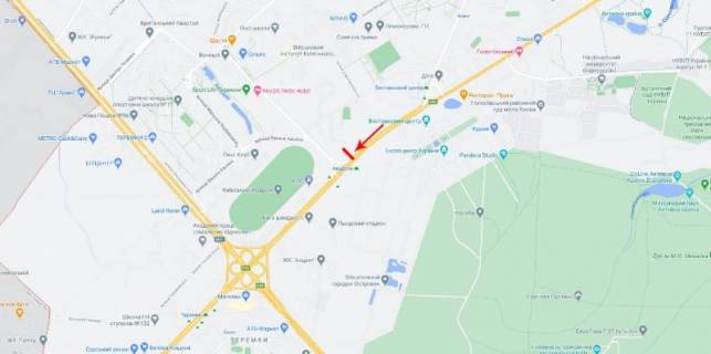 Video Billboard A in Kyiv, 15x5  Глушкова Академіка просп./вул. Касіяна Василя (формат 5х15) - 531653 scheme
