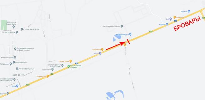 Нестандарт B в Киеве, 8x2  Броварський пр., Пішохідний міст біля птахофабрики з Києва схема