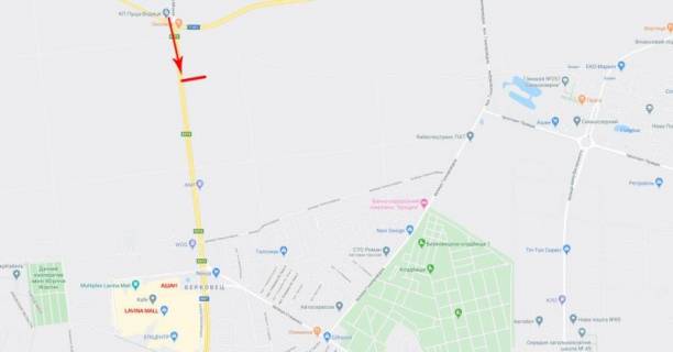Мегаборд B в Киеве, 12x4  Міська вул., рух в напрямку АЗС "ANP", "WOG" та супермаркету "Novus" схема