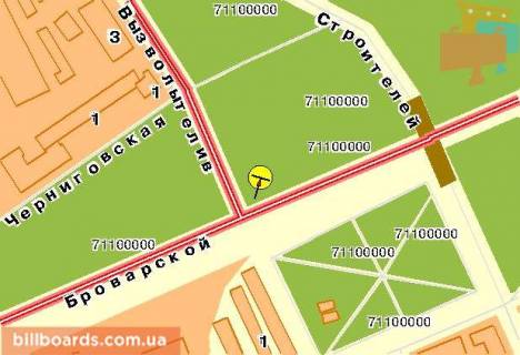Призма  в Киеве Броварской пр-т, поворот на просп. Георгія Нарбута (Визволителів), из центра - 38355 схема