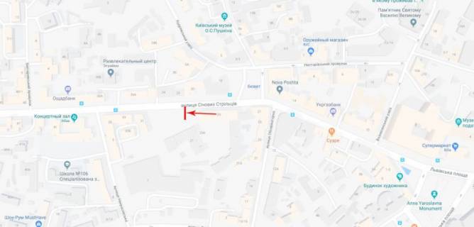 Скроллер B в Киеве, 3,14x2,32  Січових Стрільців (Артема) вул. 27, в напрямку ст. м. "Лук'янівська" - 160889 схема