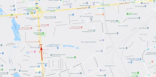 Билборд  в Киеве, 12x4  50.4456663800, 30.3581795700, схема