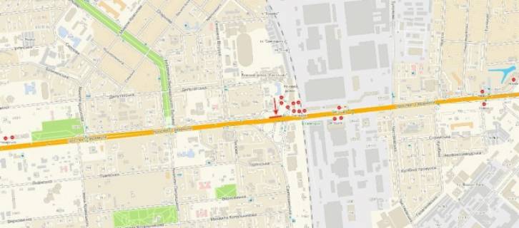 Нестандарт A в Киеве, 8x2  Шляхопровід біля ст.м. "Святошин", в напрямку Святошинська вул. схема