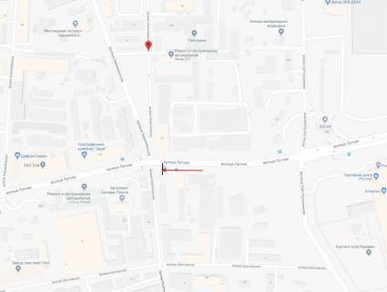 Видеоборд B в Киеве, 3x6  Лугова вул., світлофор, рух в напрямку Автозаводська вул. - 617970 схема
