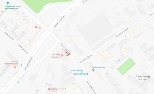 Видеоборд A у Києві, 3,14x2,32  Кирилівська (Фрунзе) вул. 107, світлофор, рух в напрямку Подільський Узвіз - 617870 схема