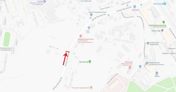 Скроллер B в Киеве, 3.14x2.3  Протасів яр вул. 48, в напрямку до вул. М. Грінченка - 184014 схема