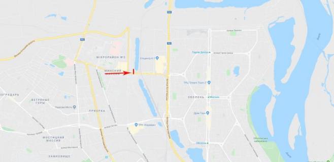 Видеоборд B в Киеве, 3x6  Полярна вул. 19, рух в напрямку вул. Богатирська - 617959 схема