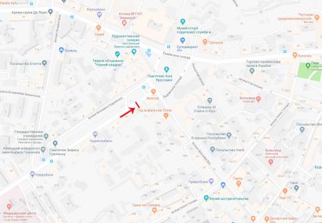 Ситискролл A в Киеве, 1.2x1.8  Бульварно-Кудрявська вул.  3, рух в напрямку Львівської пл. схема