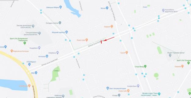 Prismatron, Prism A in Kyiv, 3x6  Ahmatovoi st. 35 na rozpodil'cij smuzi / Grigorenka av. v napramku Dniprovs'koi nabereznoi - 318941 scheme