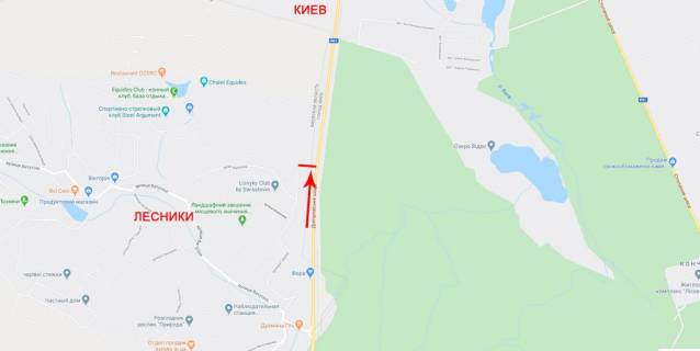 Megaboard B in Lisniki (Kiev region), 12x4  v'izd do Kieva, z boku Znam'anki, pisla povorotu na n.p.Lesniki, vid kotedz.gorodka Grinvic Hill scheme