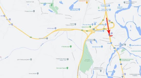 Билборд  в Киеве, 12x4  50.3390973755, 30.5546030297, схема