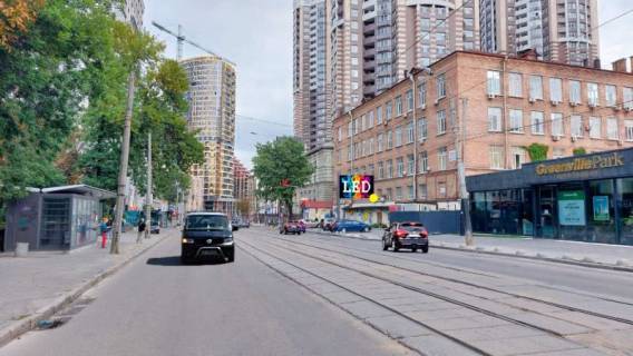 Видеоборд A в Киеве, 3,14x2,32  Глибочицька вул. 28 , світлофор, ЖК "Greenville Park" - 381327 фото 1