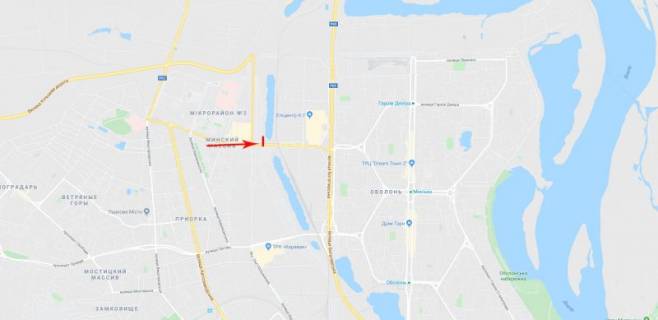 Видеоборд B в Киеве, 3x6  Полярна вул. 19, рух в напрямку вул. Богатирська - 402155 схема