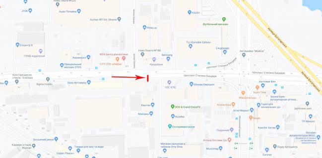 Призма A в Киеве Бандеры Степана пр-т 8 - 231554 схема