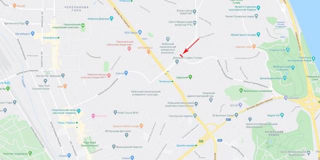 Ситилайт A в Киеве вул. Генерала Алмазова (Кутузова) . 6 схема