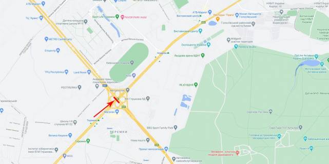 Нестандарт A у Києві, 16x2  Одеська пл., Глушкова пр-т, в центр схема