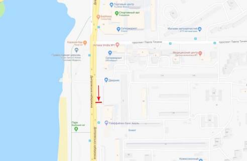 Скроллер B в Киеве, 3,14x2,32  Дніпровська набережна. 5-А, Нова Пошта, Світ Матрасів - 184025 схема