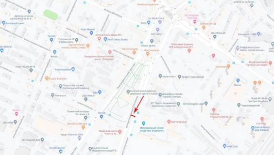 Ситискролл A в Киеве, 1,2x1,8  Святослава Хороброго вул. 5 (Народного ополчення вул. 5), світлофор схема