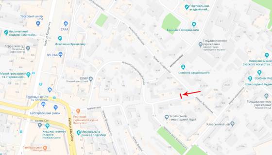 Ситилайт A в Киеве Круглоуніверситетська вул. 19/28 схема