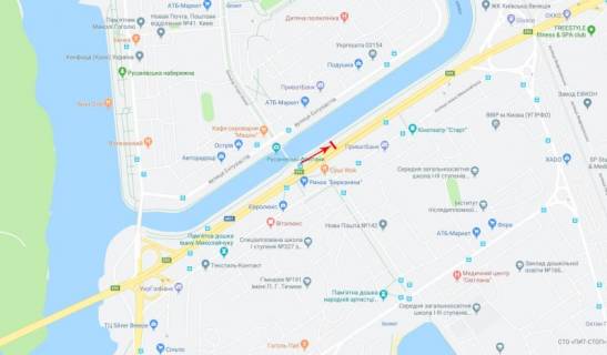 Билборд  в Киеве, 3,14x2,3  50.4343840000, 30.6018500000, схема