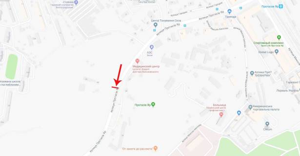 Скроллер A в Киеве, 3.14x2.3  Протасів яр вул. 48, в напрямку до Солом'янської площі  - 184012 схема