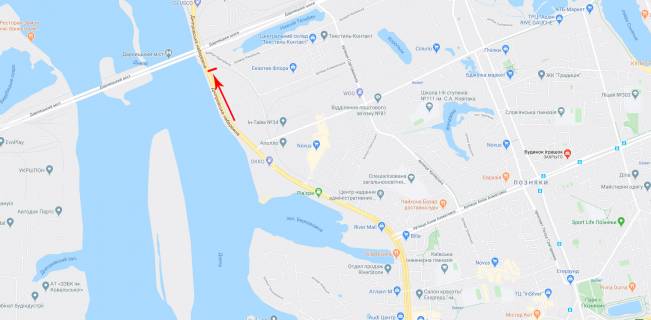 Скролер, Скрол A у Києві, 3.14x2.3  Дніпровська набережна - 367899 схема