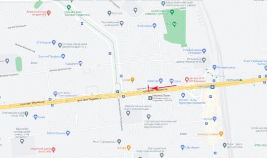 Видеоборд A у Києві, 3x6  просп. Берестейський (Перемоги) 112, поруч з магазином "Watsons", рух в напрямку ст. м. "Житомирська" - 617896 схема